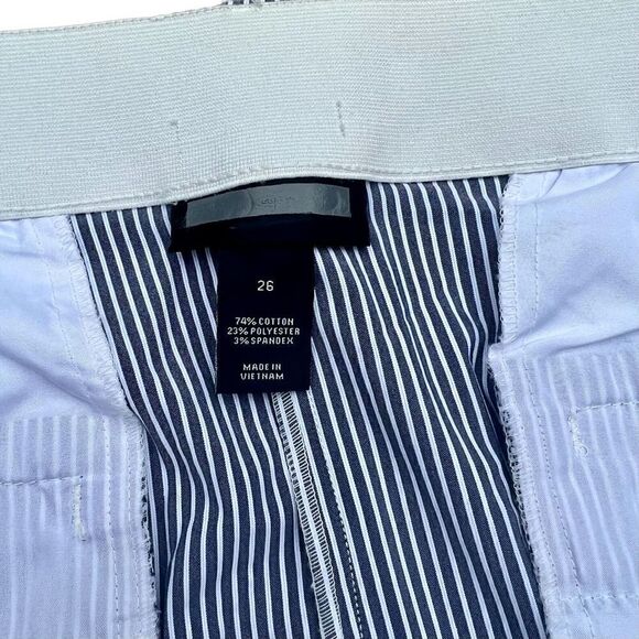 NWT LANE BRYANT Grey & White Stripped Pants W/ Elastic Waistline Size 26 - Picture 6 of 7